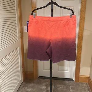 CHAMPION men’s DIP DYE POPP 7 INCH SPECIALTY DYE FLEECE SHORTS